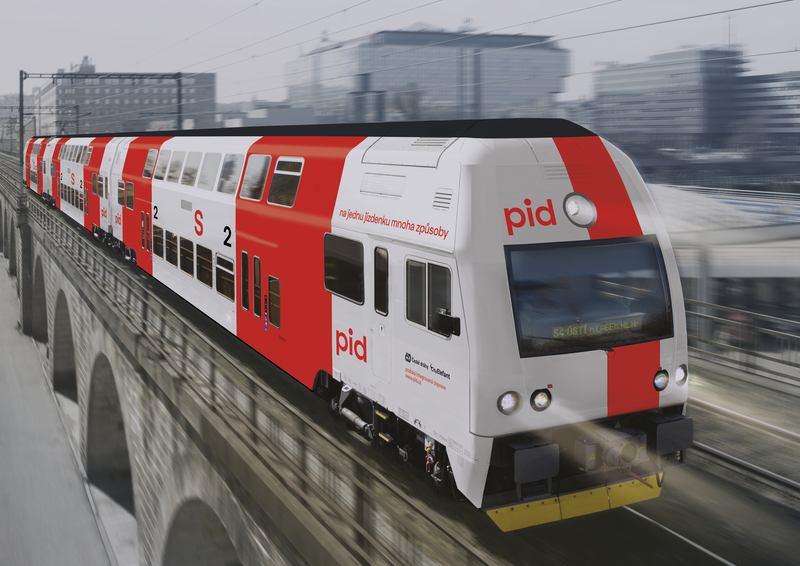 Prague train with new design