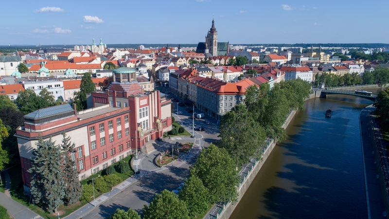 Hradec Kralove Museum aerial view