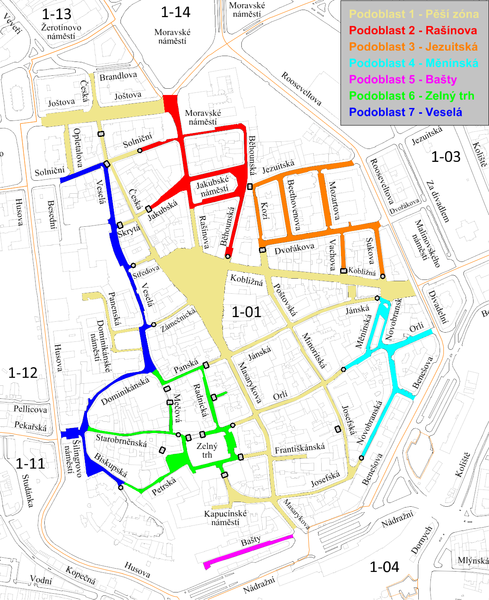 Brno car restricted area