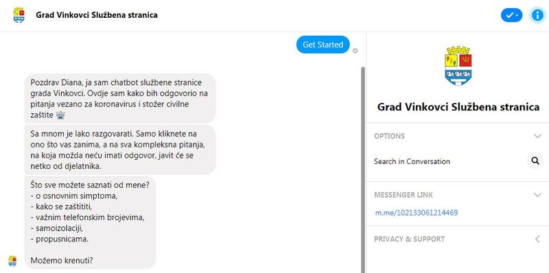 Chat bot Vinkovci