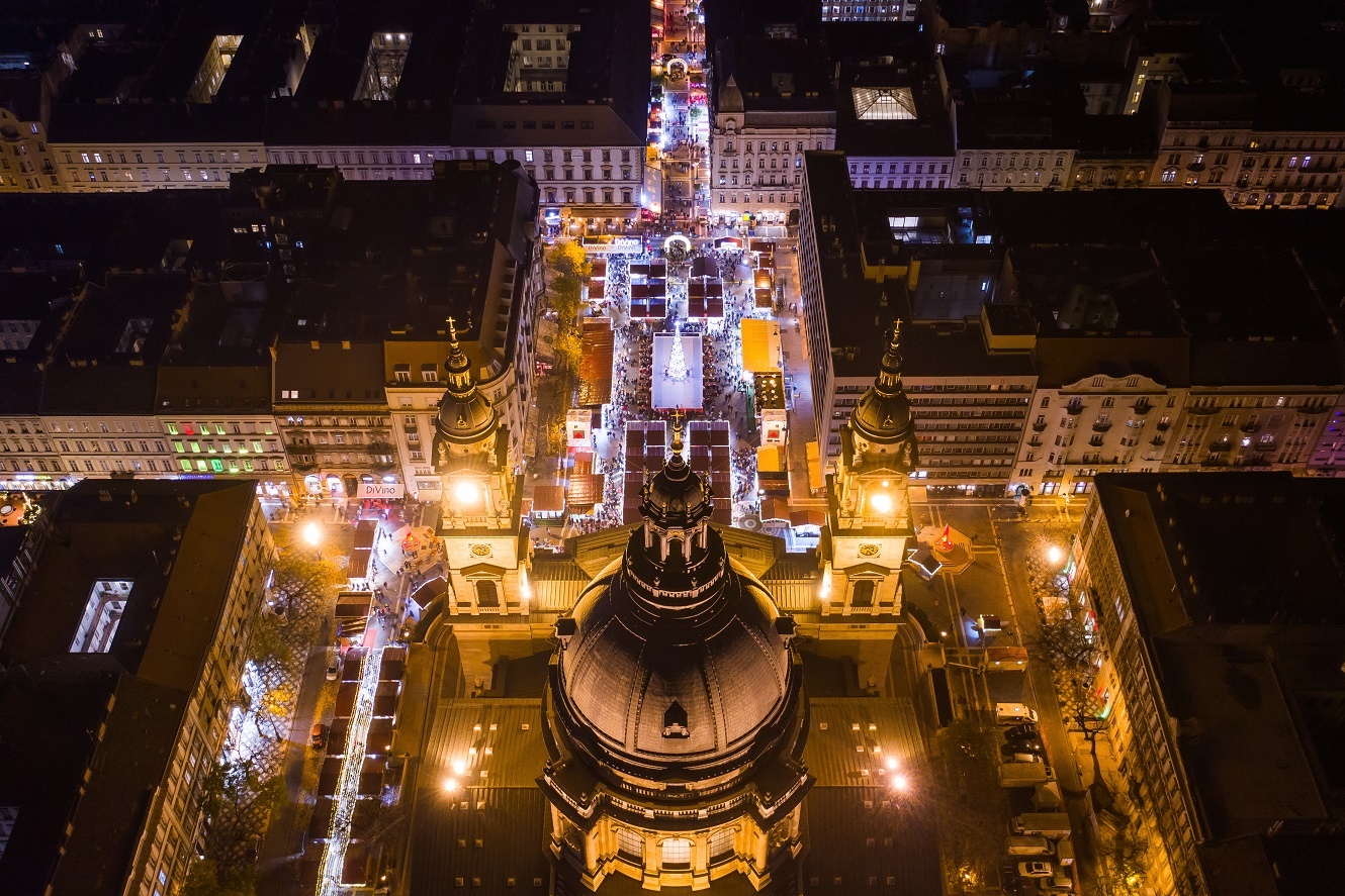 Aerial view of Advent Feast at the Basilica