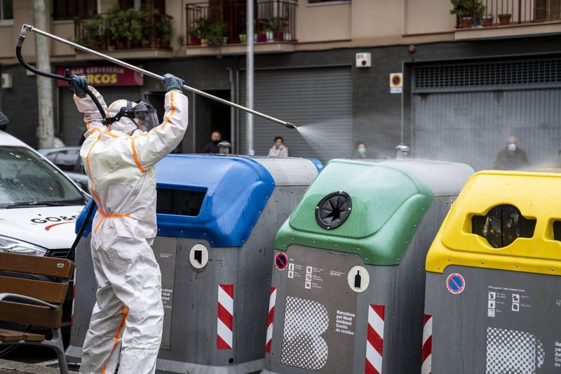 Barcelona disinfection during covid-19 pandemic