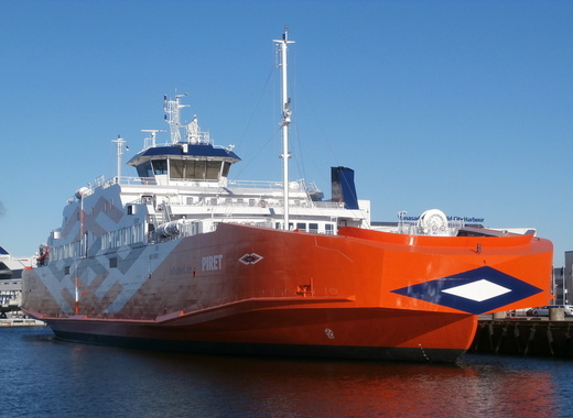 Medium piret at quay 8 in port of tallinn 6 april 2017