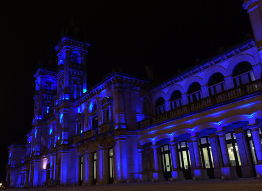 Medium san sebastian city hall in blue