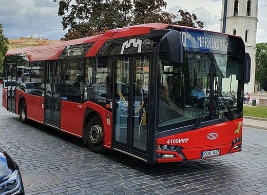Medium solaris urbino bus in vilnius