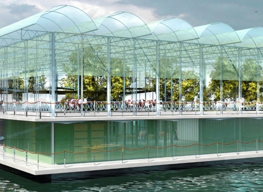 Medium floating farm