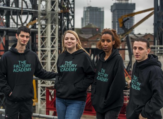 Medium l r louis fryman eloise bickle halima arteh arber binjaku mif factory academy apprentices jan 2020