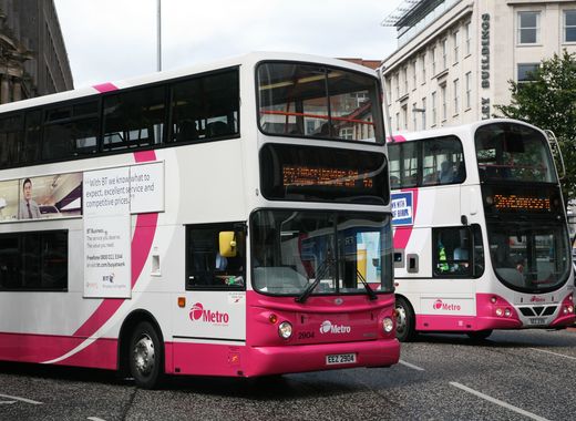 Medium metro belfast double decker buses 2904 and 2351 belfast 19 june 2009