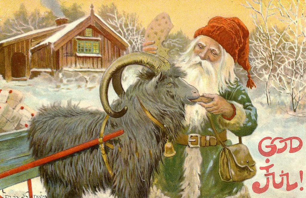 Sweden's traditional Christmas animal has horns, but it's not the reindeer  