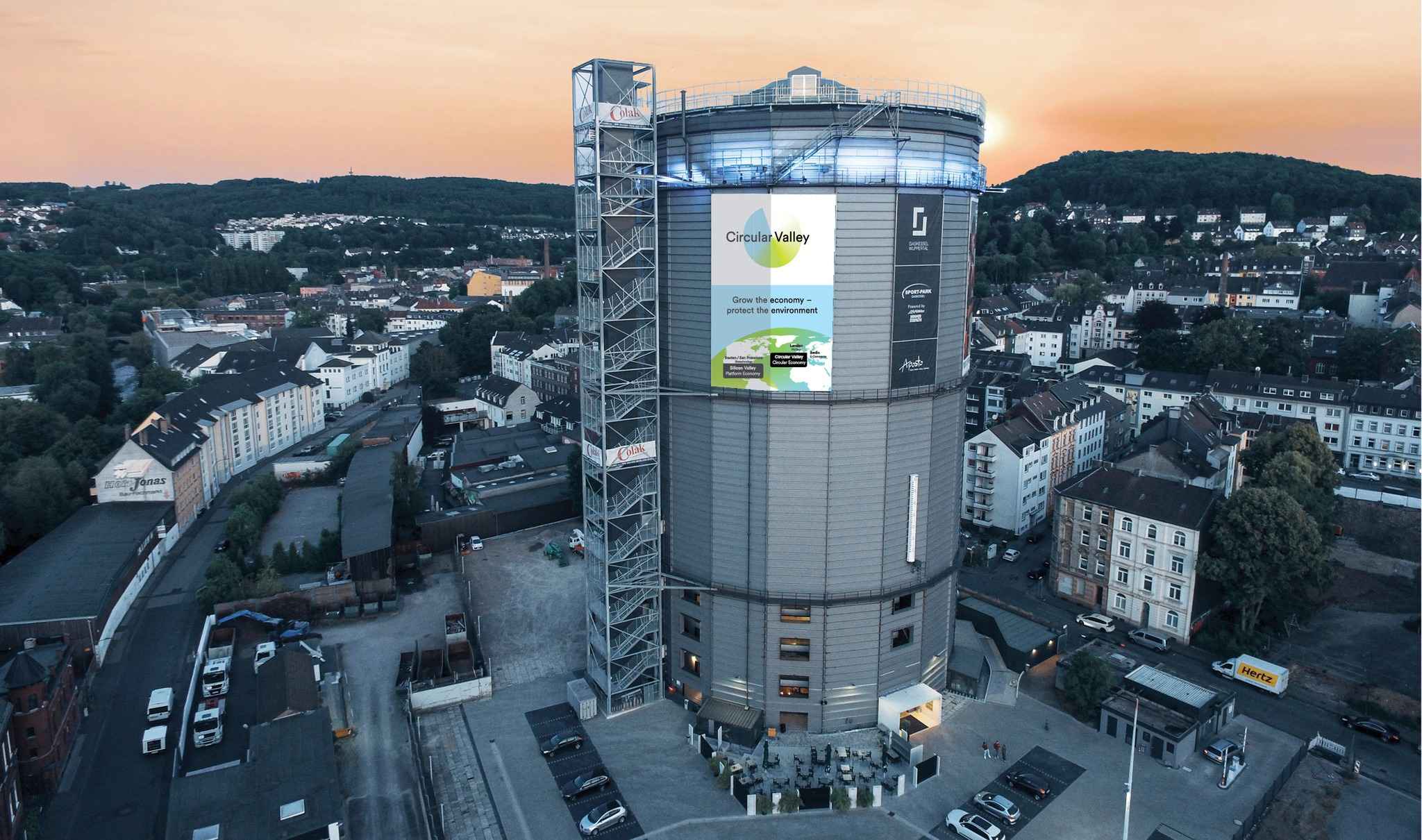 The Circular Valley gas tower
