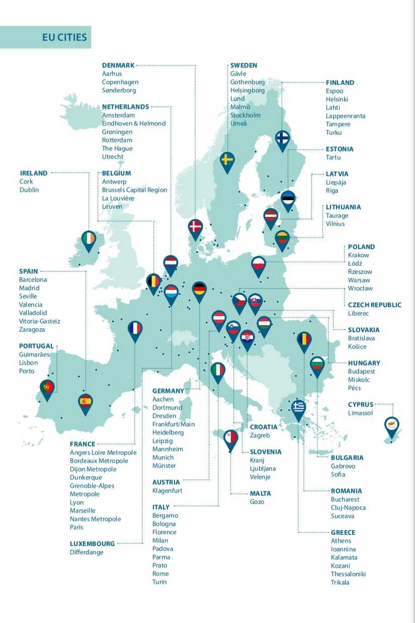 map of 100 cities