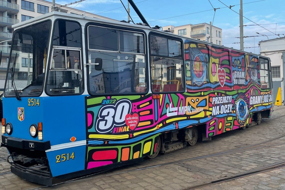 Wroclaw blue tram