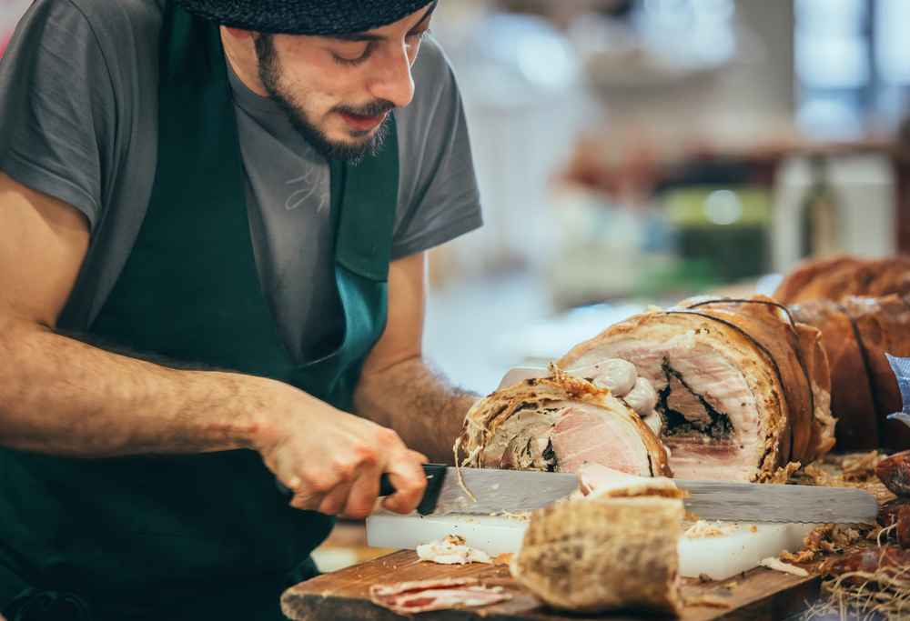 porchetta cutting